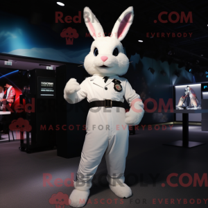 Hvid kanin maskot kostume...