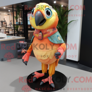 Peach Parrot maskot kostume...