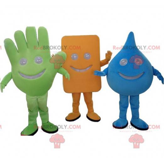 Lot of 3 mascots of different shapes - Redbrokoly.com