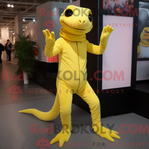 Lemon Yellow Lizard maskot...