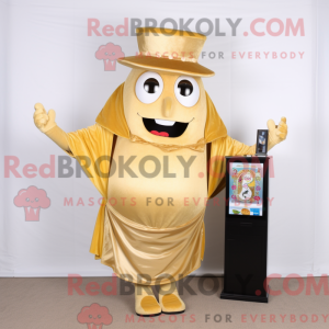Gold Tacos maskotdraktfigur...