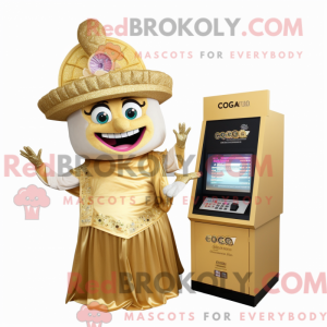 Gold Tacos maskot kostume...