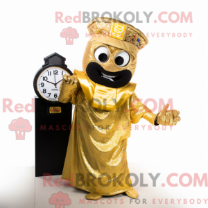 Gold Tacos mascot costume...
