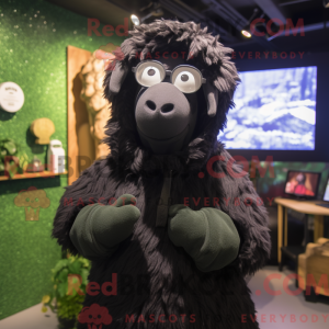 Black Suffolk Sheep mascot...