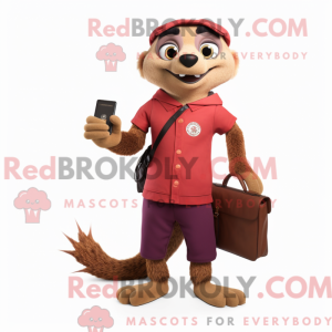 Maroon Meerkat maskot...