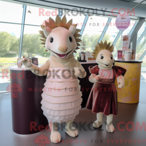Cream Armadillo mascot...