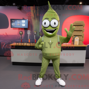 Olive Knife Thrower mascot...