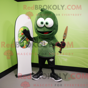 Olive Knife Thrower maskot...