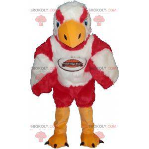 Mascotte de vautour d'aigle d'oiseau blanc et rouge -