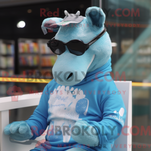 Blue Tapir mascot costume...