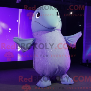 Lavendel pukkelhval maskot...