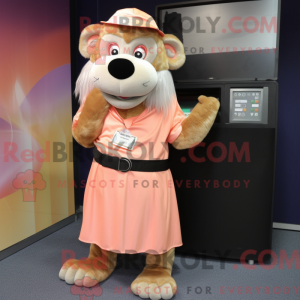Peach Bavian maskot kostume...