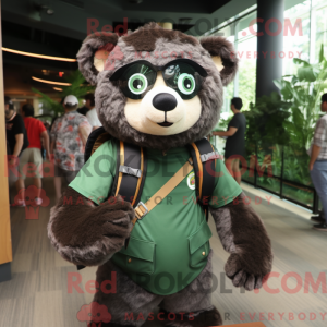 Mascotte d ours à lunettes...