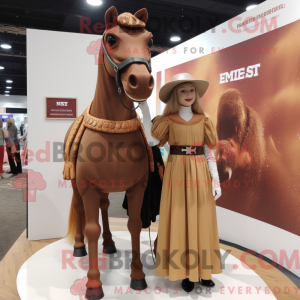 Brown Mare mascot costume...