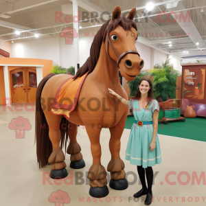 Brown Mare mascot costume...