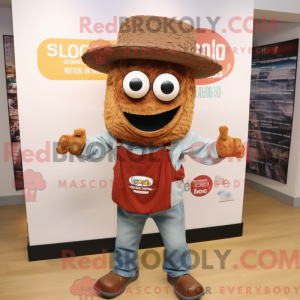 Brun Paella maskot kostume...