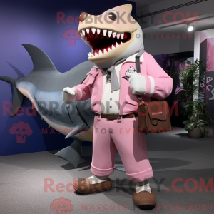 Pink Megalodon mascot...