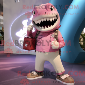 Pink Megalodon mascot...