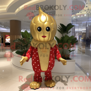 Máscara de morango dourado...