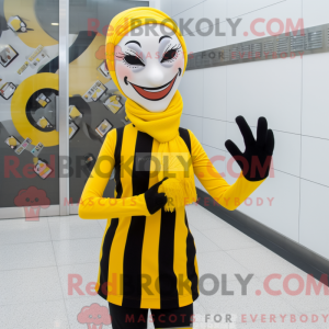 Gul Mime-maskotkostyme...