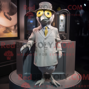 Sølv Canary maskot kostume...