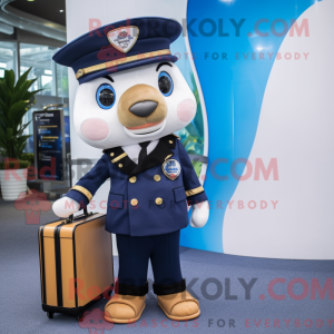 Navy Doctor maskot kostume...