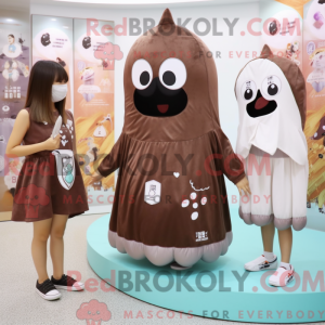 Brown Ghost mascot costume...