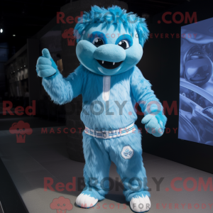 Cyan Ice mascotte kostuum...