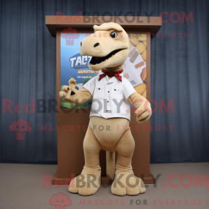 Tan Tyrannosaurus mascot...