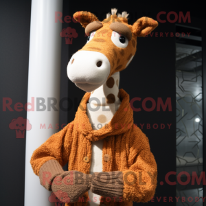 Rust Giraffe maskot kostume...