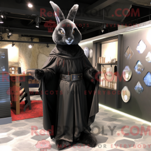 Sort Wild Rabbit maskot...