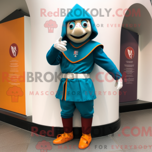 Teal Swiss Guard mascot...