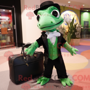 Grøn Geckos maskot kostume...