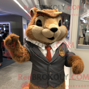 Tan Squirrel mascot costume...