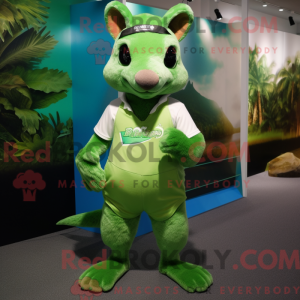 Grøn kænguru maskot kostume...