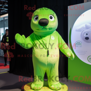 Lime Green Seal maskot...