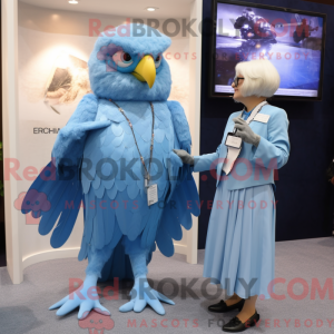 Sky Blue Hawk maskot...