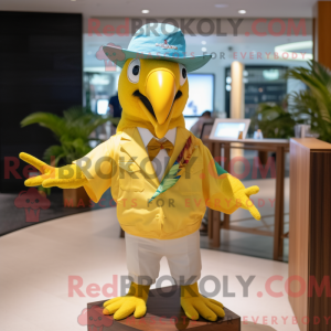Guld papegøje maskot...