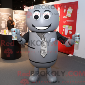 Grey Soda Can maskot...