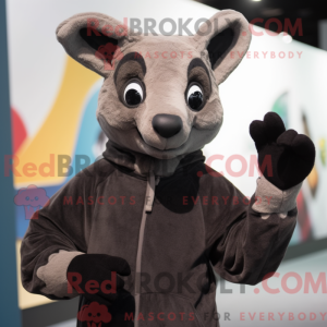 Máscara preta de Thylacosmilus com um capuz e um moletom e eleitor - Mascotes Thylacosmilus - REBROKO_230733 - RedBrokoly.com