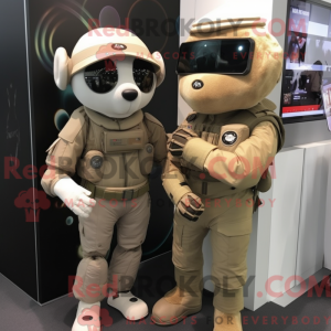Costume de mascotte crème...