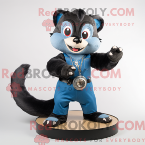 Black Ferret mascot costume...