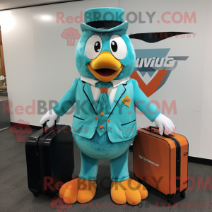 Turquoise Mandarin mascot...