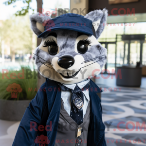 Navy Civet maskotdraktfigur...