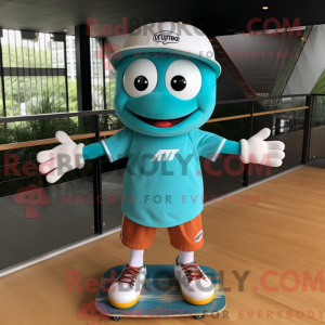 Turkis skateboard maskot...