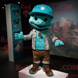 Turkis skateboard maskot...