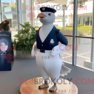 Navy Dove maskot kostume...