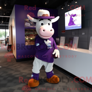 Lilla ko maskot kostume...