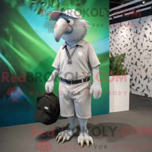 Sølv Kiwi maskot kostume...