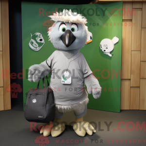 Silver Kiwi mascot costume...